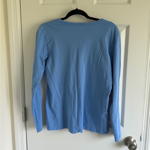 Life Is Good Long Sleeve Light Blue Women's Crusher Tee with Dog Graphic - Picture 4 of 4